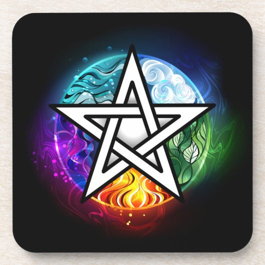 ウィッカ信者ペンタグラム コースター (正面)