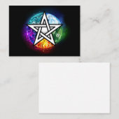 ウィッカ信者ペンタグラム コーリングカード (正面/裏面)