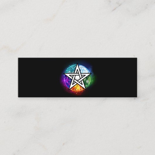 ウィッカ信者ペンタグラム スキニー名刺 (正面)