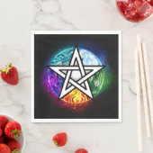 ウィッカ信者ペンタグラム スタンダードランチョンナプキン (インサイチュ)