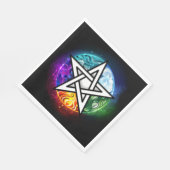 ウィッカ信者ペンタグラム スタンダードランチョンナプキン (角)