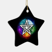 ウィッカ信者ペンタグラム セラミックオーナメント (右)