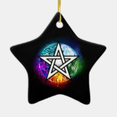 ウィッカ信者ペンタグラム セラミックオーナメント (裏面)