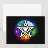 ウィッカ信者ペンタグラム セーブザデート (正面/裏面)