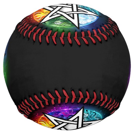 ウィッカ信者ペンタグラム ソフトボール (正面)
