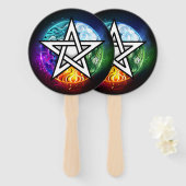 ウィッカ信者ペンタグラム ハンドファン (正面&裏面)