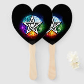 ウィッカ信者ペンタグラム ハンドファン (正面&裏面)