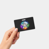 ウィッカ信者ペンタグラム バッジ (手持ち)