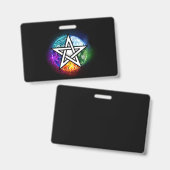ウィッカ信者ペンタグラム バッジ (正面＆裏面)