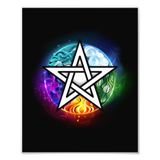ウィッカ信者ペンタグラム フォトプリント            (正面)