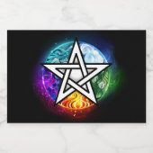 ウィッカ信者ペンタグラム フードラベル (シングルラベル)