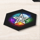 ウィッカ信者ペンタグラム ペーパーコースター (アングル)