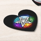 ウィッカ信者ペンタグラム ペーパーコースター (アングル)