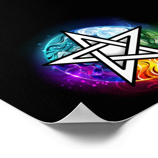 ウィッカ信者ペンタグラム ポスター (角)