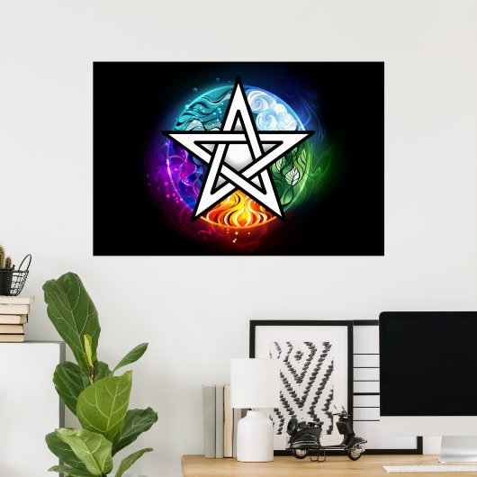 ウィッカ信者ペンタグラム ポスター (ホームオフィス)