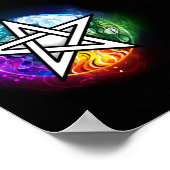 ウィッカ信者ペンタグラム ポスター (角)