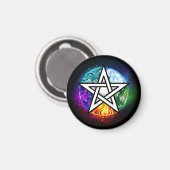 ウィッカ信者ペンタグラム マグネット (正面/裏面)