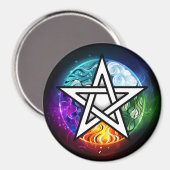 ウィッカ信者ペンタグラム マグネット (正面/裏面)