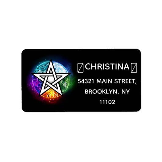 ウィッカ信者ペンタグラム ラベル (正面)