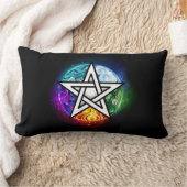 ウィッカ信者ペンタグラム ランバークッション (ブランケット)