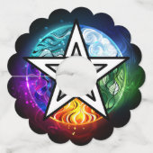 ウィッカ信者ペンタグラム ワイングラスタグ (裏面)