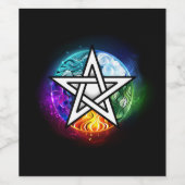 ウィッカ信者ペンタグラム ワインラベル (シングルラベル)