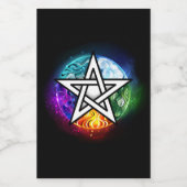 ウィッカ信者ペンタグラム ワインラベル (シングルラベル)