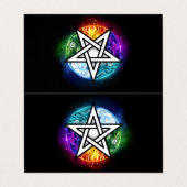 ウィッカ信者ペンタグラム 名刺 (外部フラット)