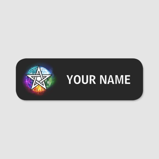 ウィッカ信者ペンタグラム 名札 (正面)