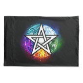 ウィッカ信者ペンタグラム 枕カバー (裏面-左)