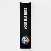 ウィッカ信者ペンタグラム 横断幕 (縦)