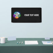 ウィッカ信者ペンタグラム 横断幕 (トレードショー)