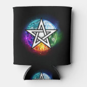 ウィッカ信者ペンタグラム 缶クーラー (正面)