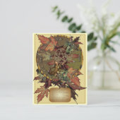 ウィッカ信者ホイール星形五角形葉書 ポストカード (スタンド正面)