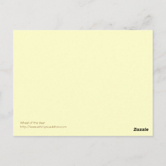 ウィッカ信者ホイール星形五角形葉書 ポストカード (裏面)