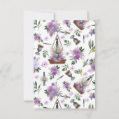 ウィッカ信者ユニオンハンドスティングパープルエレガントフローラ 出欠カード (裏面)