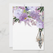 ウィッカ信者ユニオンパープルフローラブライダルシャワー 招待状 (裏面)