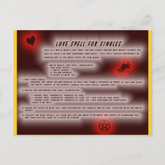 ウィッカ信者ラブスペル ポストカード