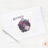 ウィッカ信者ラベンダーピレネー星形五角形ステッカー スクエアシール (封筒)