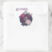 ウィッカ信者ラベンダーピレネー星形五角形ステッカー スクエアシール (バッグ)