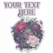 ウィッカ信者ラベンダーピレネー星形五角形ビニールステッカー シール (正面)