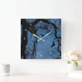 ウィッカ信者レイヴンオークツリー魔法 スクエア壁時計 (ホーム)