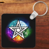 ウィッカ信者五星 キーホルダー (裏面)