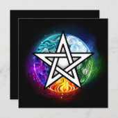 ウィッカ信者五星 招待状 (正面/裏面)