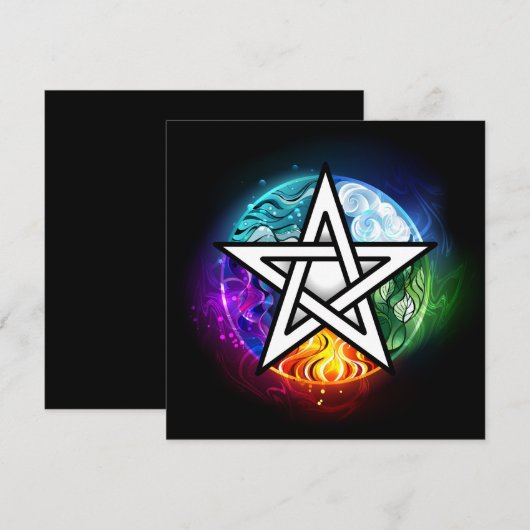 ウィッカ信者五星 招待状 (正面/裏面)