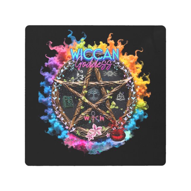 ウィッカ信者女神メタルウォールアート メタルプリント (正面)