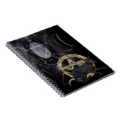 ウィッカ信者星形五角形と黒猫 ノートブック (右側)