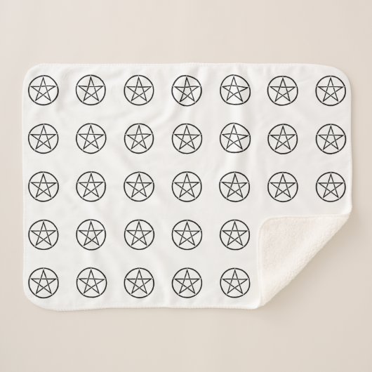 ウィッカ信者星形五角形（ペンタグラム） シェルパブランケット (正面(横))