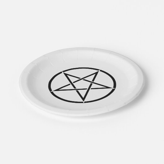 ウィッカ信者星形五角形（ペンタグラム） ペーパープレート (アングル)