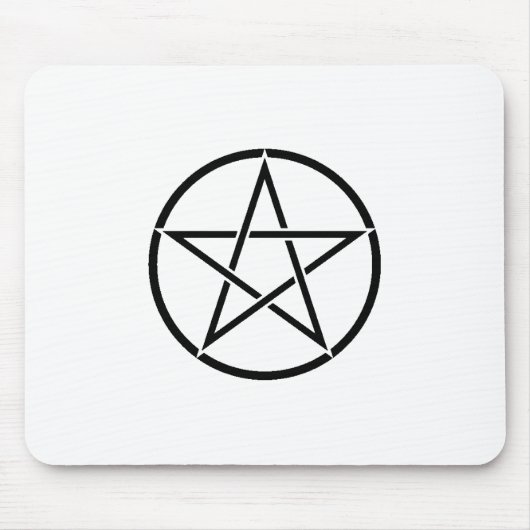 ウィッカ信者星形五角形（ペンタグラム） マウスパッド (正面)